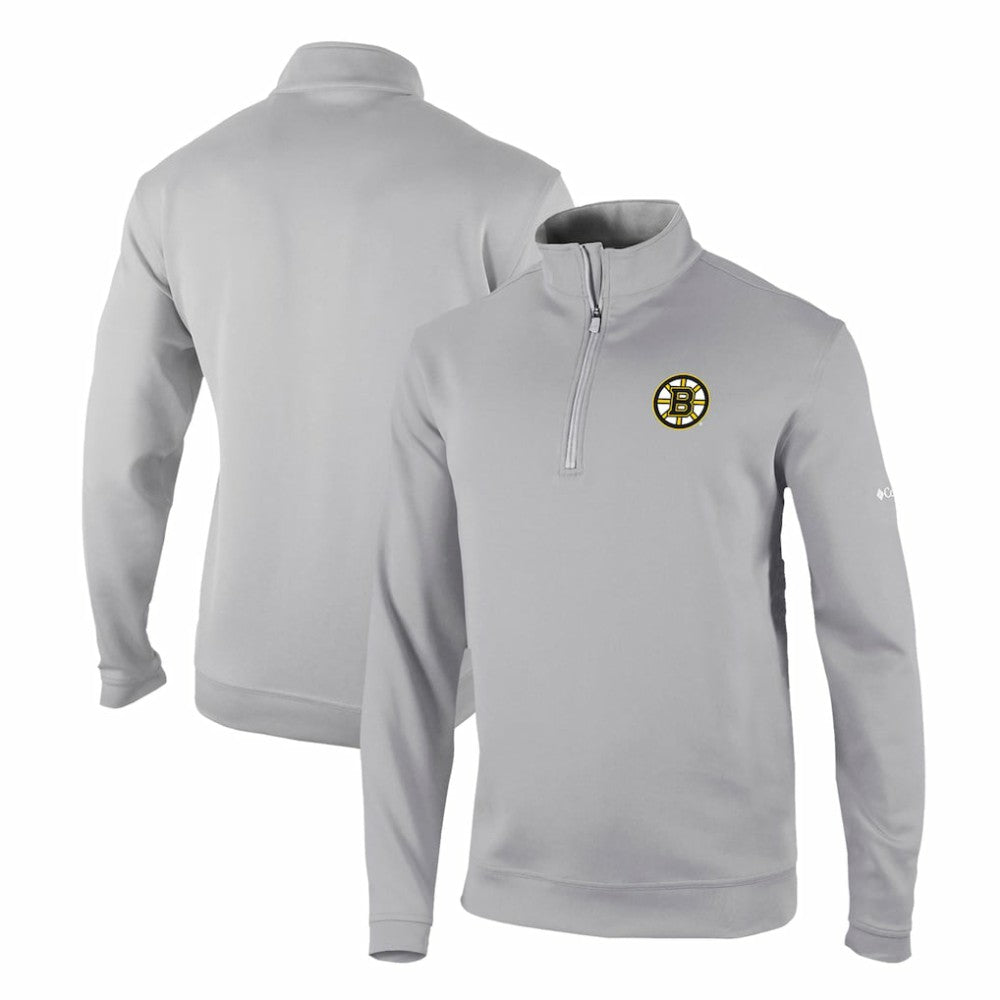 NHL Gray Boston Bruins Columbia Omni-Wick Wickhams Hills Half-Zip Pullover Top