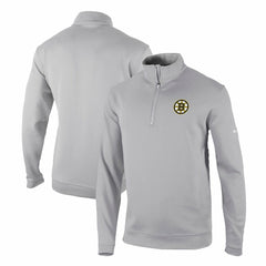 NHL Gray Boston Bruins Columbia Omni-Wick Wickhams Hills Half-Zip Pullover Top