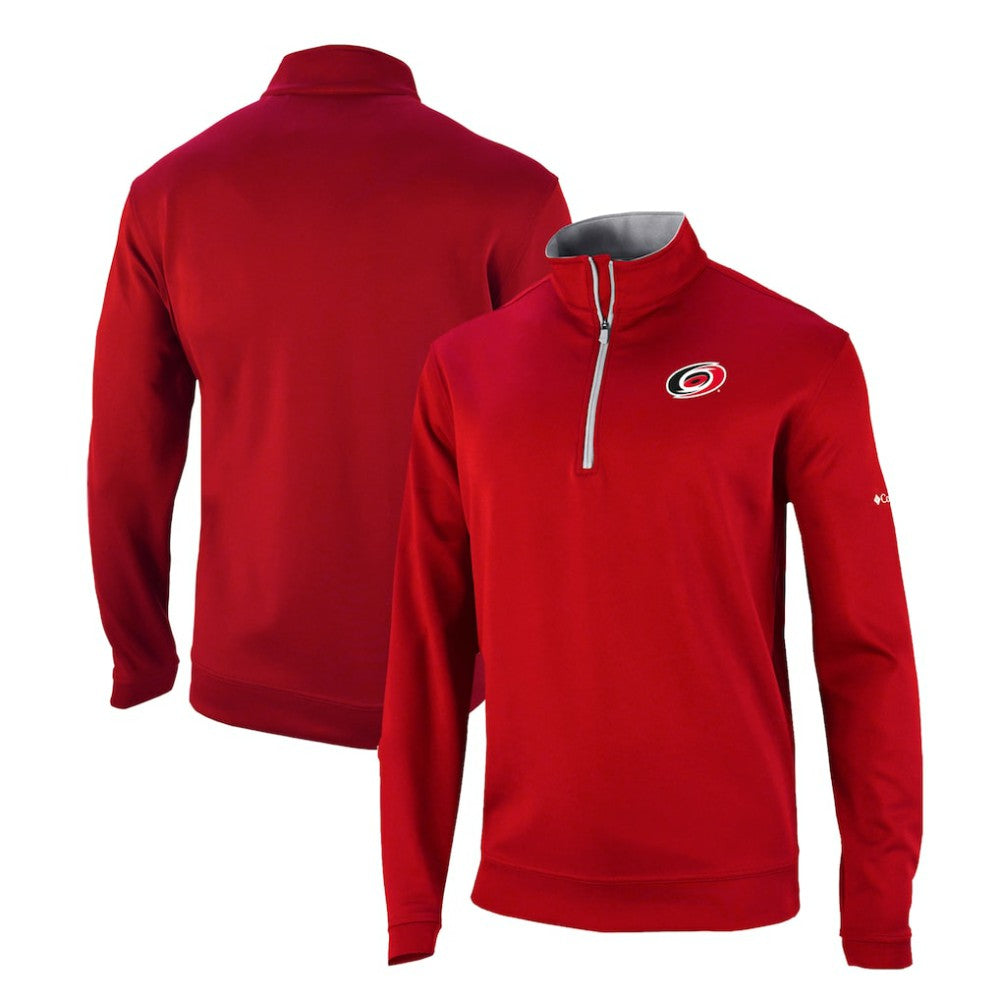 NHL Red Carolina Hurricanes Columbia Omni-Wick Wickhams Hills Half-Zip Pullover Top