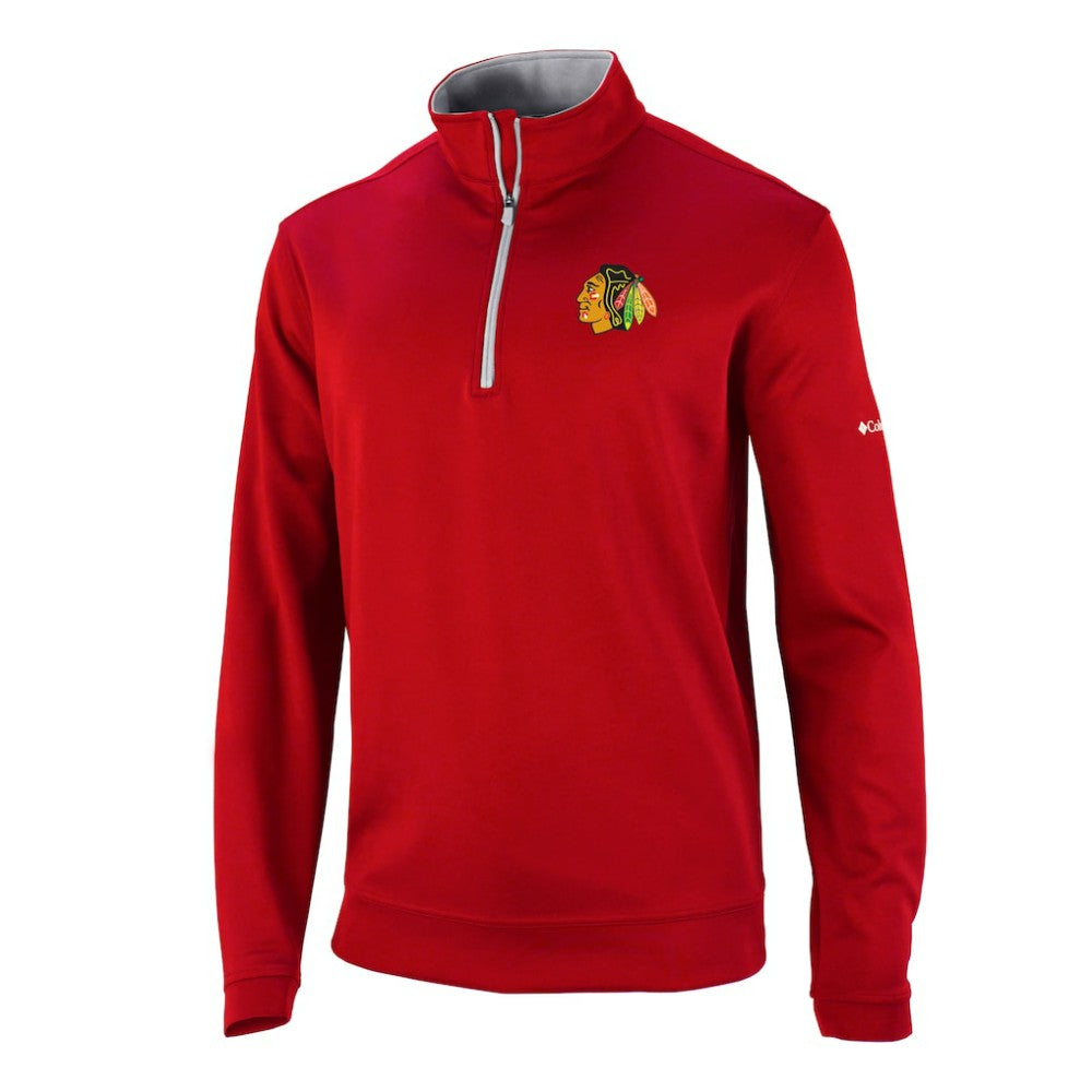 NHL Red Chicago Blackhawks Columbia Omni-Wick Wickhams Hills Half-Zip Pullover Top