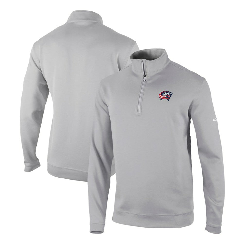 NHL Gray Columbus Blue Jackets Columbia Omni-Wick Wickhams Hills Half-Zip Pullover Top