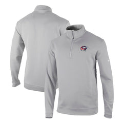 NHL Gray Columbus Blue Jackets Columbia Omni-Wick Wickhams Hills Half-Zip Pullover Top