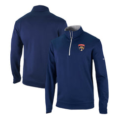 NHL Navy Florida Panthers Columbia Omni-Wick Wickhams Hills Half-Zip Pullover Top