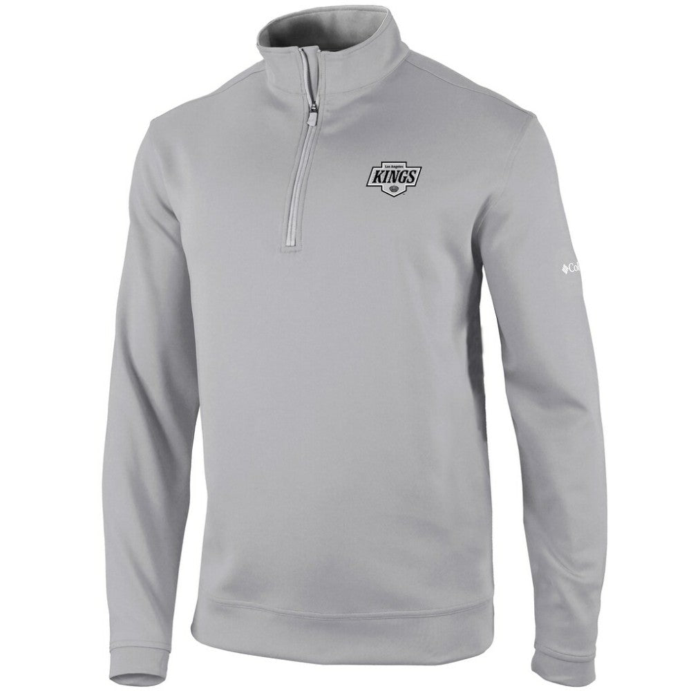 NHL Gray Los Angeles Kings Columbia Omni-Wick Wickhams Hills Half-Zip Pullover Top