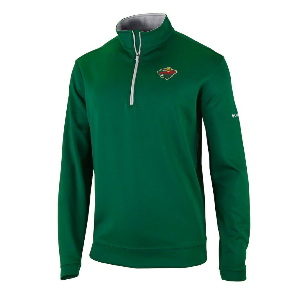 NHL Green Minnesota Wild Columbia Omni-Wick Wickhams Hills Half-Zip Pullover Top