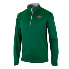 NHL Green Minnesota Wild Columbia Omni-Wick Wickhams Hills Half-Zip Pullover Top