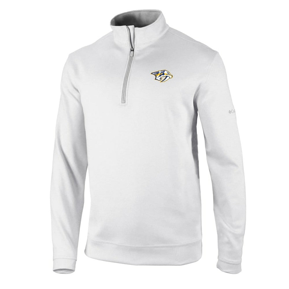 NHL White Nashville Predators Columbia Omni-Wick Wickhams Hills Half-Zip Pullover Top
