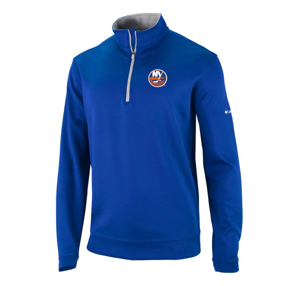 NHL Royal New York Islanders Columbia Omni-Wick Wickhams Hills Half-Zip Pullover Top