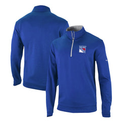 NHL Blue New York Rangers Columbia Omni-Wick Wickhams Hills Half-Zip Pullover Top