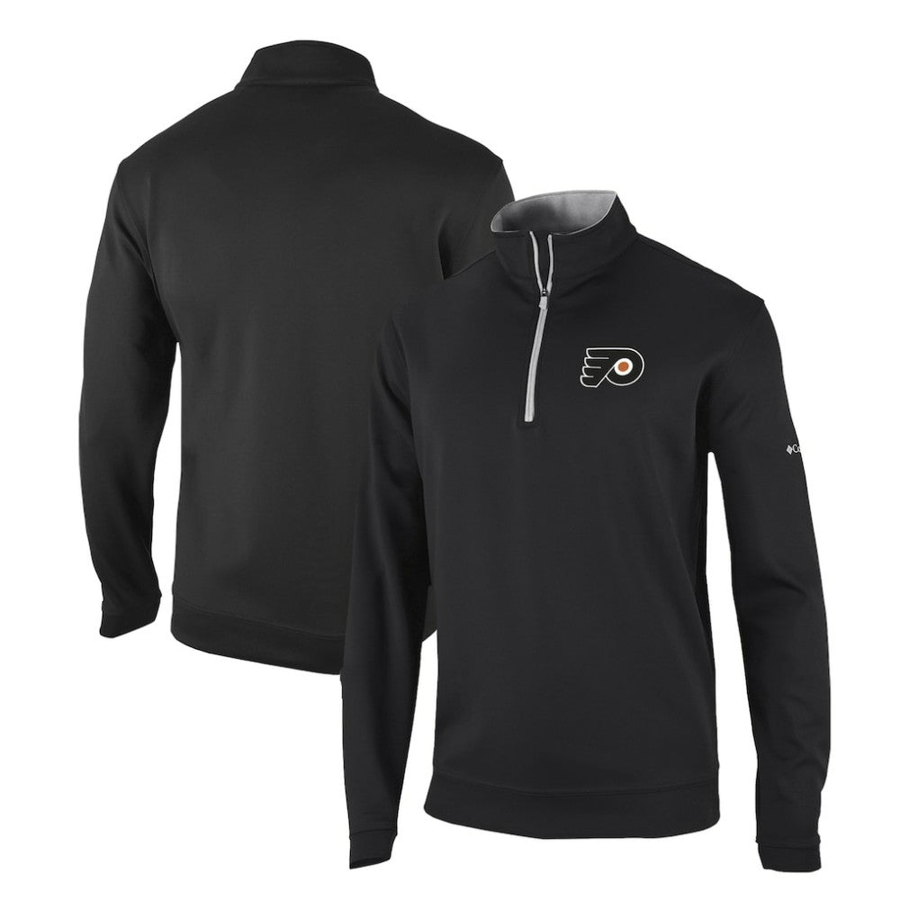 NHL Black Philadelphia Flyers Columbia Omni-Wick Wickhams Hills Half-Zip Pullover Top