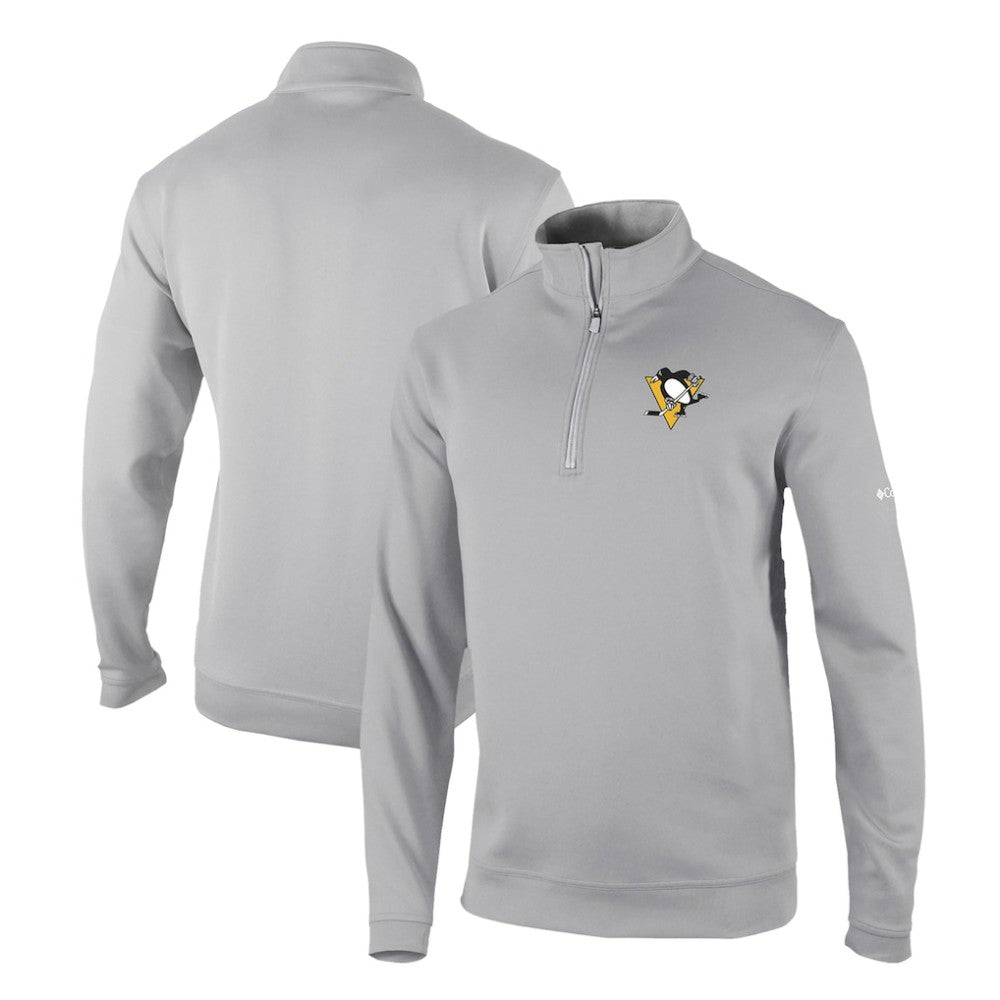 NHL Gray Pittsburgh Penguins Columbia Omni-Wick Wickhams Hills Half-Zip Pullover Top