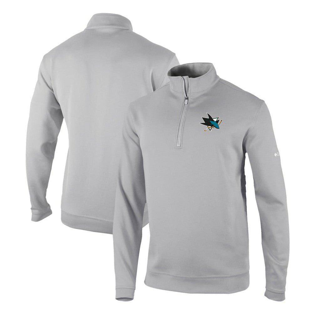 NHL Gray San Jose Sharks Columbia Omni-Wick Wickhams Hills Half-Zip Pullover Top