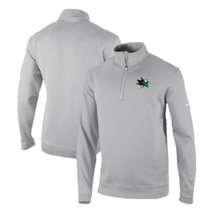 NHL Gray San Jose Sharks Columbia Omni-Wick Wickhams Hills Half-Zip Pullover Top