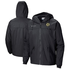 NHL Black Boston Bruins Columbia Oroville Creek Lightweight Full-Zip Windbreaker Jacket