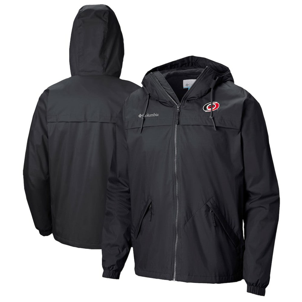 NHL Black Carolina Hurricanes Columbia Oroville Creek Lightweight Full-Zip Windbreaker Jacket