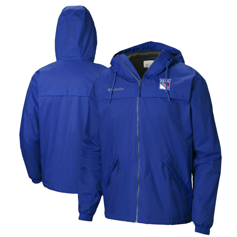 NHL Blue New York Rangers Columbia Oroville Creek Lightweight Full-Zip Windbreaker Jacket