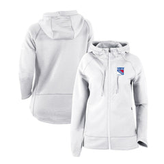 NHL White New York Rangers Columbia Women's Omni-Wick Pack It Up Full-Zip Jacket