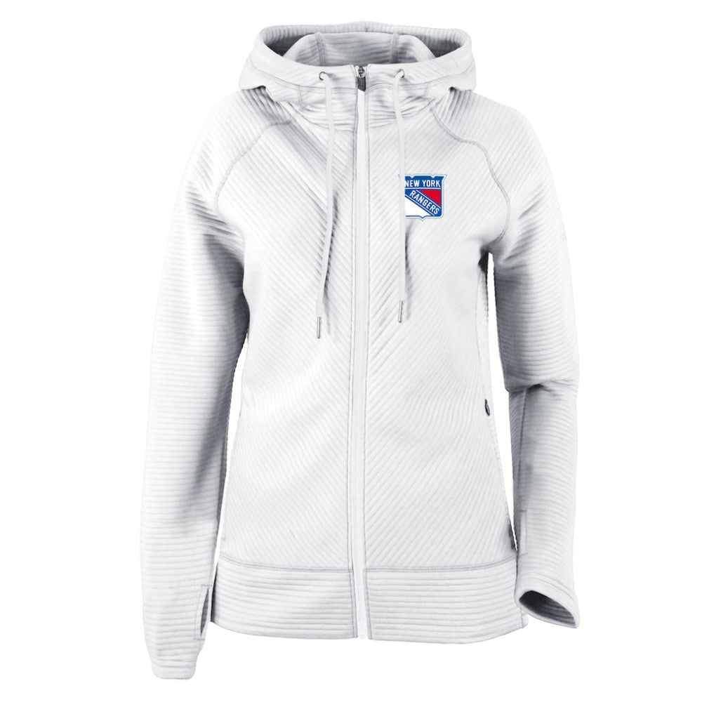 NHL White New York Rangers Columbia Women's Omni-Wick Pack It Up Full-Zip Jacket