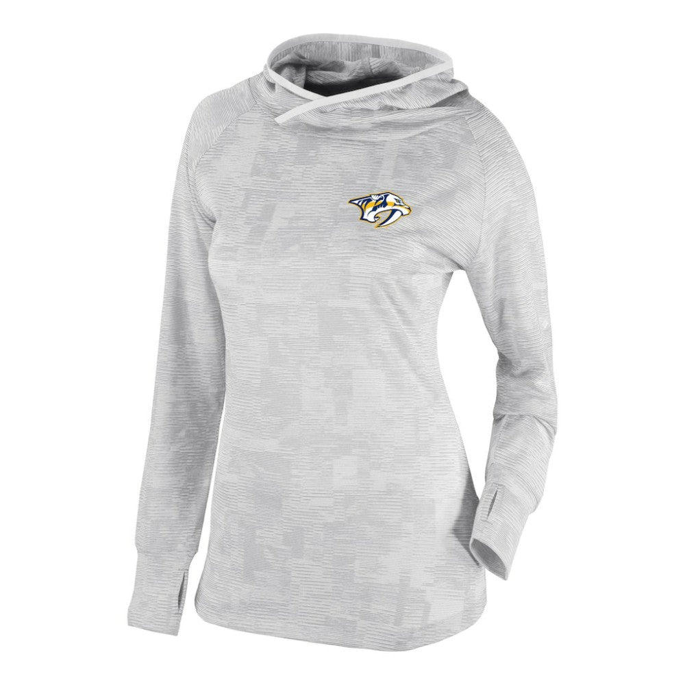 NHL White Nashville Predators Columbia Women's Omni-Wick Sunday Ball Pullover Hoodie