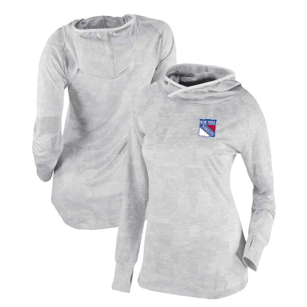 NHL White New York Rangers Columbia Women's Omni-Wick Sunday Ball Pullover Hoodie