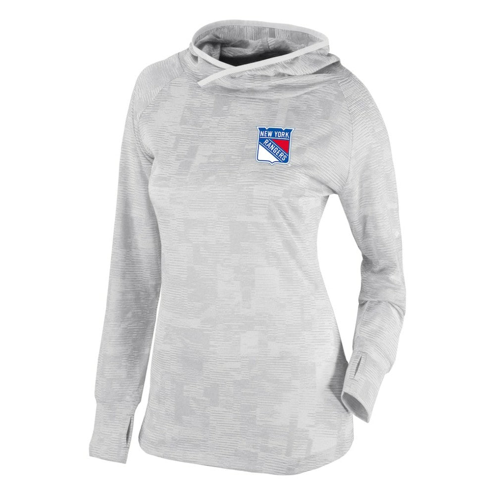 NHL White New York Rangers Columbia Women's Omni-Wick Sunday Ball Pullover Hoodie