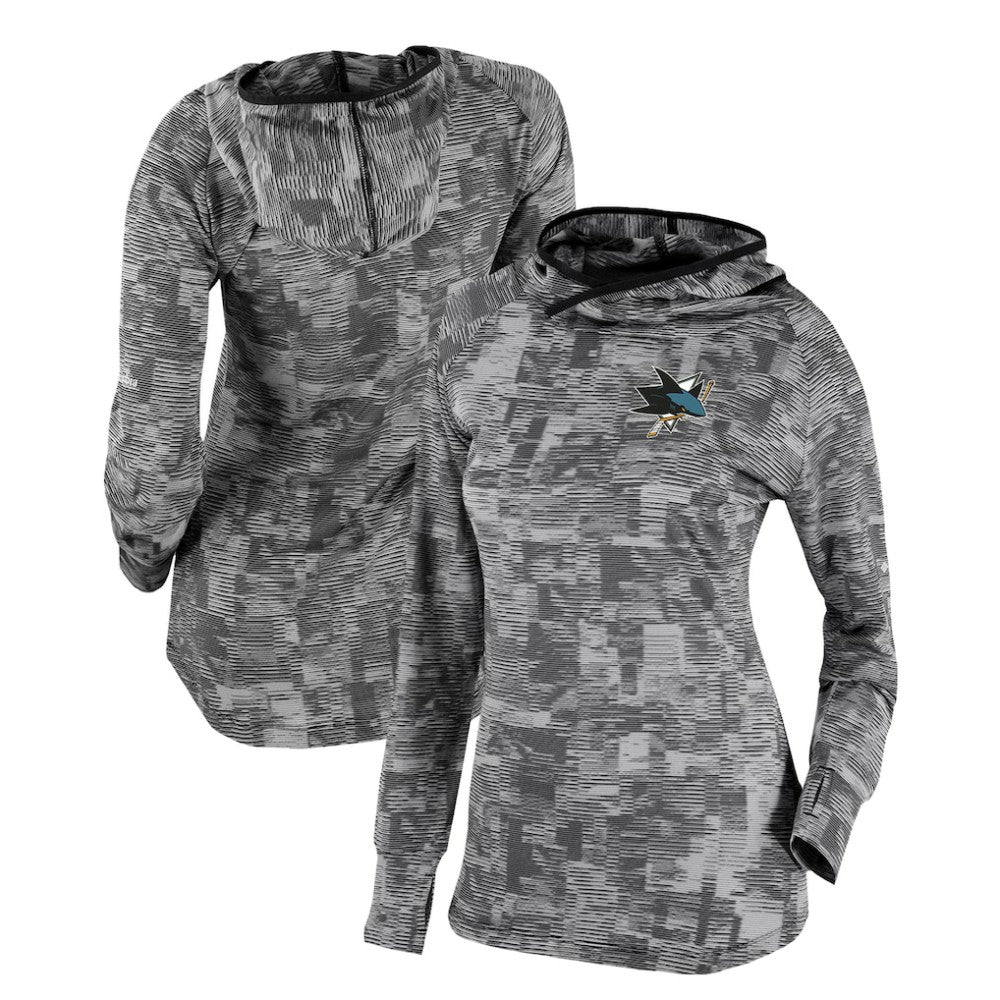 NHL Black San Jose Sharks Columbia Women's Omni-Wick Sunday Ball Pullover Hoodie