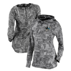 NHL Black San Jose Sharks Columbia Women's Omni-Wick Sunday Ball Pullover Hoodie