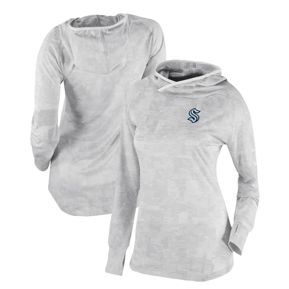 NHL White Seattle Kraken Columbia Women's Omni-Wick Sunday Ball Pullover Hoodie