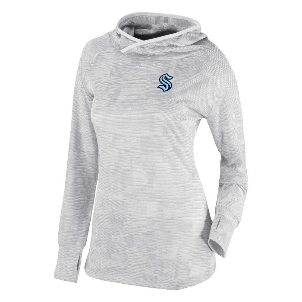 NHL White Seattle Kraken Columbia Women's Omni-Wick Sunday Ball Pullover Hoodie