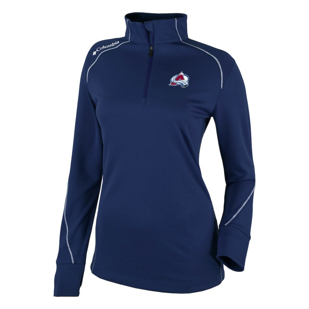 NHL Navy Colorado Avalanche Columbia Women's Omni-Wick Shotgun 2.0 Quarter-Zip Pullover Top