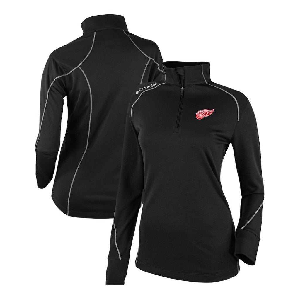 NHL Black Detroit Red Wings Columbia Women's Omni-Wick Shotgun 2.0 Quarter-Zip Pullover Top