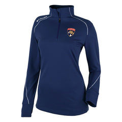 NHL Navy Florida Panthers Columbia Women's Omni-Wick Shotgun 2.0 Quarter-Zip Pullover Top