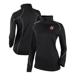NHL Black New Jersey Devils Columbia Women's Omni-Wick Shotgun 2.0 Quarter-Zip Pullover Top