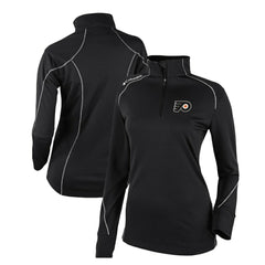 NHL Black Philadelphia Flyers Columbia Women's Omni-Wick Shotgun 2.0 Quarter-Zip Pullover Top