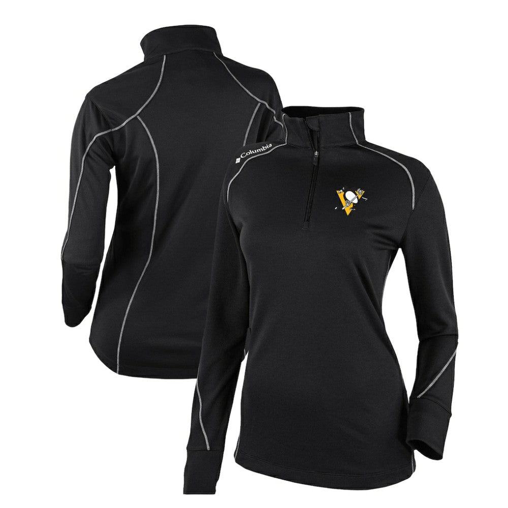 NHL Black Pittsburgh Penguins Columbia Women's Omni-Wick Shotgun 2.0 Quarter-Zip Pullover Top