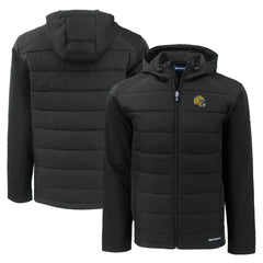 Cutter & Buck Helmet Evoke Hybrid Eco Softshell Recycled Full-Zip Hoodie Jacket - Green Bay Packers