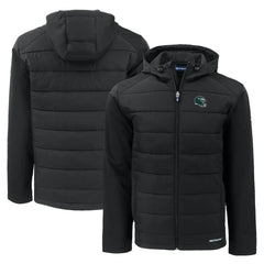 Cutter & Buck Helmet Evoke Hybrid Eco Softshell Recycled Full-Zip Hoodie Jacket - Philadelphia Eagles