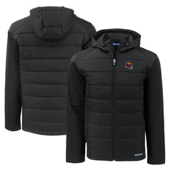 Cutter & Buck Helmet Evoke Hybrid Eco Softshell Recycled Full-Zip Hoodie Jacket - Washington Commanders