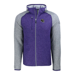 Cutter & Buck Helmet Mainsail Sweater-Knit Full-Zip Hoodie - Baltimore Ravens