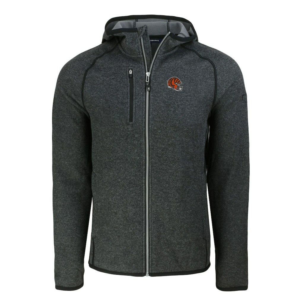 Cutter & Buck Helmet Mainsail Sweater-Knit Full-Zip Hoodie - Cincinnati Bengals