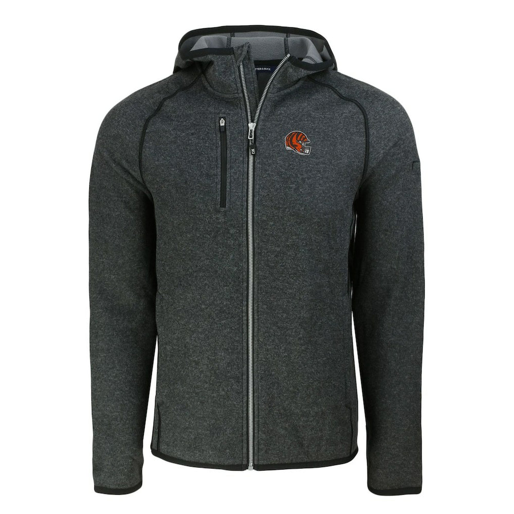 Cutter & Buck Helmet Mainsail Sweater-Knit Full-Zip Hoodie - Cincinnati Bengals