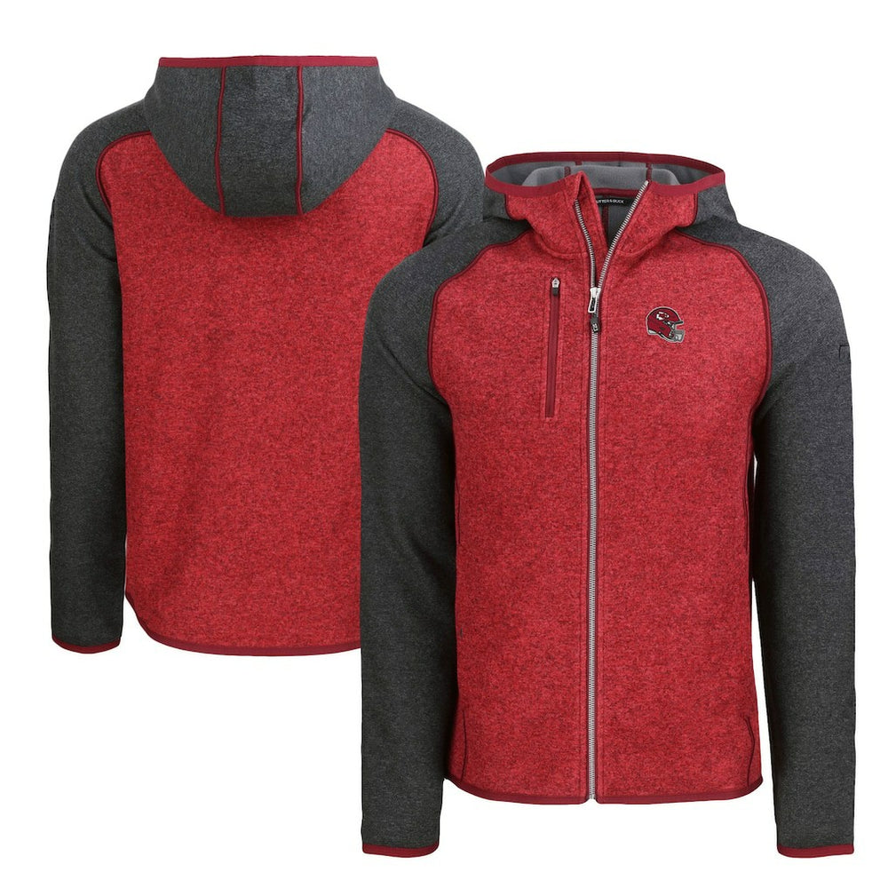 Cutter & Buck Helmet Mainsail Sweater-Knit Full-Zip Hoodie - Kansas City Chiefs