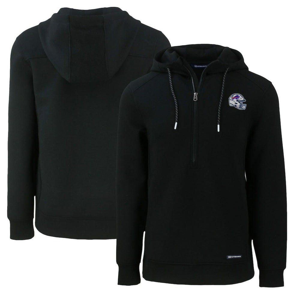 Cutter & Buck Helmet Roam Eco Half-Zip Recycled Pullover Hoodie - Buffalo Bills