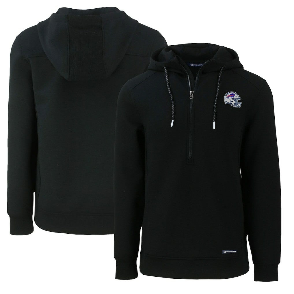 Cutter & Buck Helmet Roam Eco Half-Zip Recycled Pullover Hoodie - Buffalo Bills