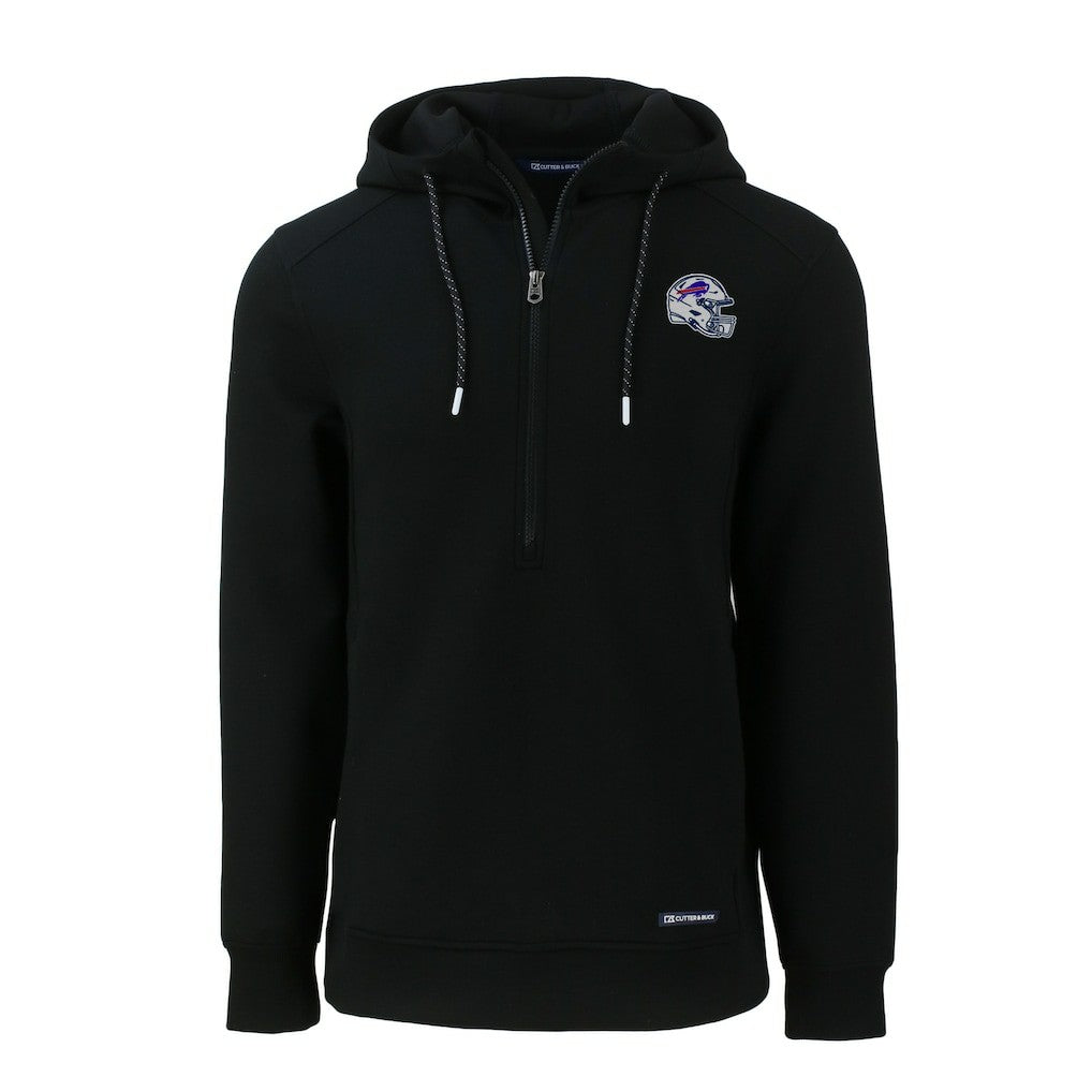 Cutter & Buck Helmet Roam Eco Half-Zip Recycled Pullover Hoodie - Buffalo Bills
