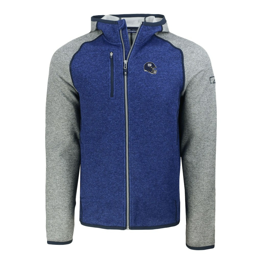 Cutter & Buck Helmet Mainsail Sweater-Knit Full-Zip Hoodie - New York Giants