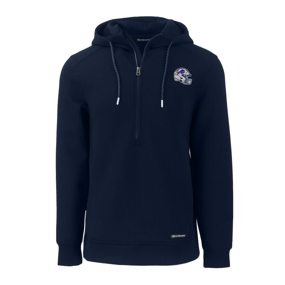 Cutter & Buck Helmet Roam Eco Half-Zip Recycled Pullover Hoodie - Buffalo Bills