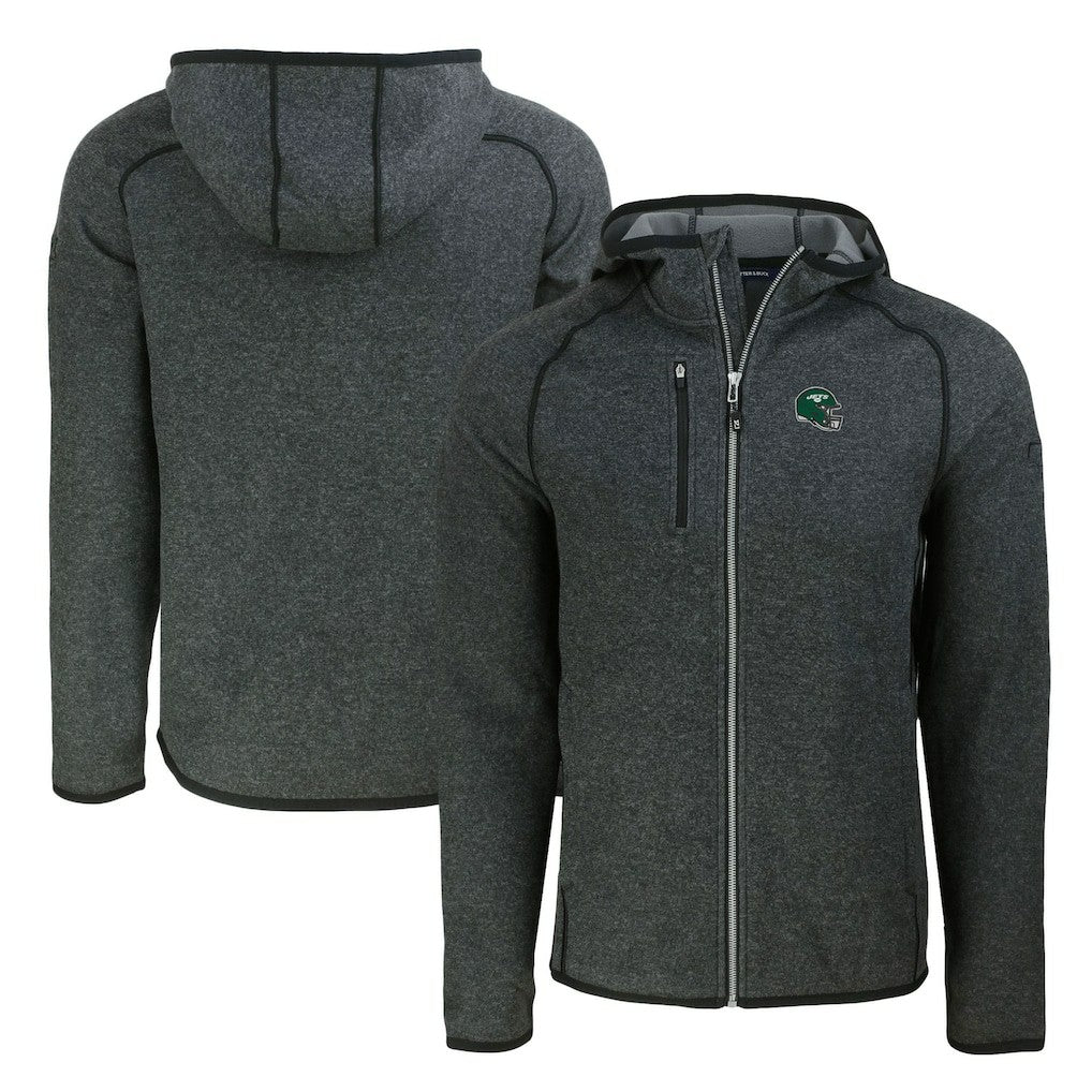 Cutter & Buck Helmet Mainsail Sweater-Knit Full-Zip Hoodie - New York Jets