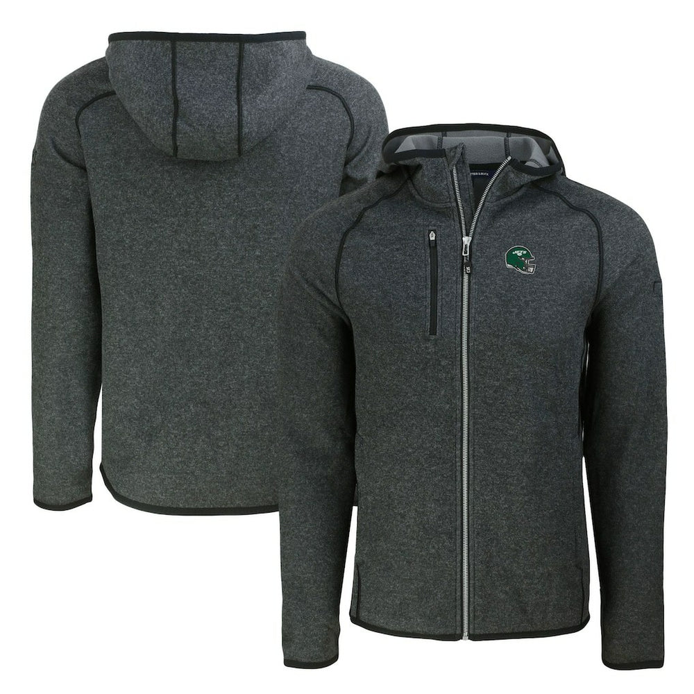 Cutter & Buck Helmet Mainsail Sweater-Knit Full-Zip Hoodie - New York Jets