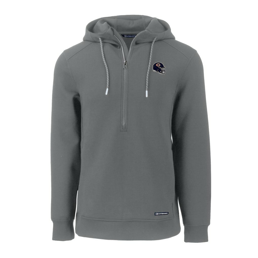 Cutter & Buck Helmet Roam Eco Half-Zip Recycled Pullover Hoodie - Chicago Bears